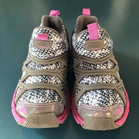 The North Face Litewave Slip-Ons Sneakers Girls’ Gray Pink Size 12 - Picture 2 of 7